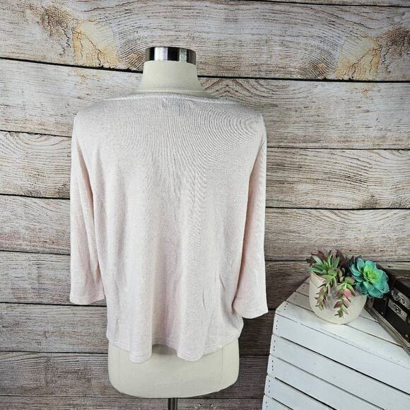Retro Threads‎ Ruffle Detail Light Pink Sweater Size Medium - Picture 4 of 5